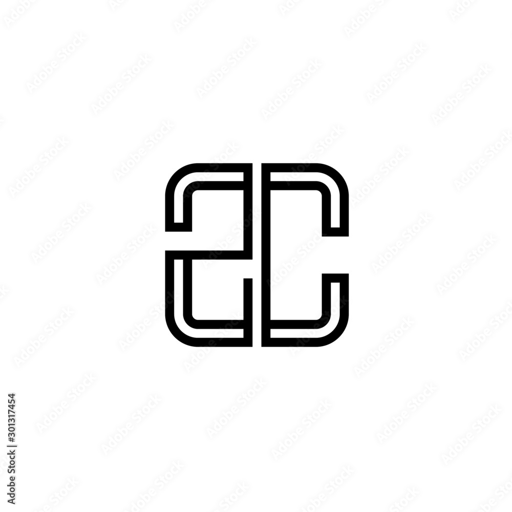 Letter ZC logo icon design template elements Letter ZC logo icon design template elements