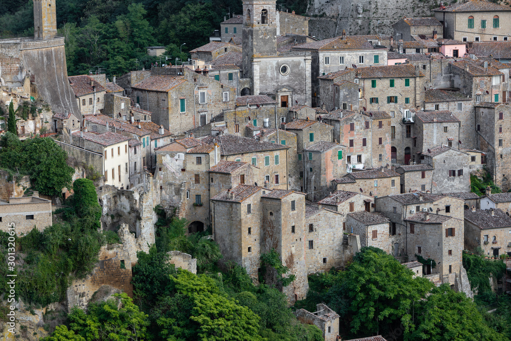 Sorano Village in Tuscany Italy