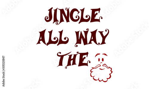 Christmas Quote, Winter X mas slogan, Inspirational text for invitation design