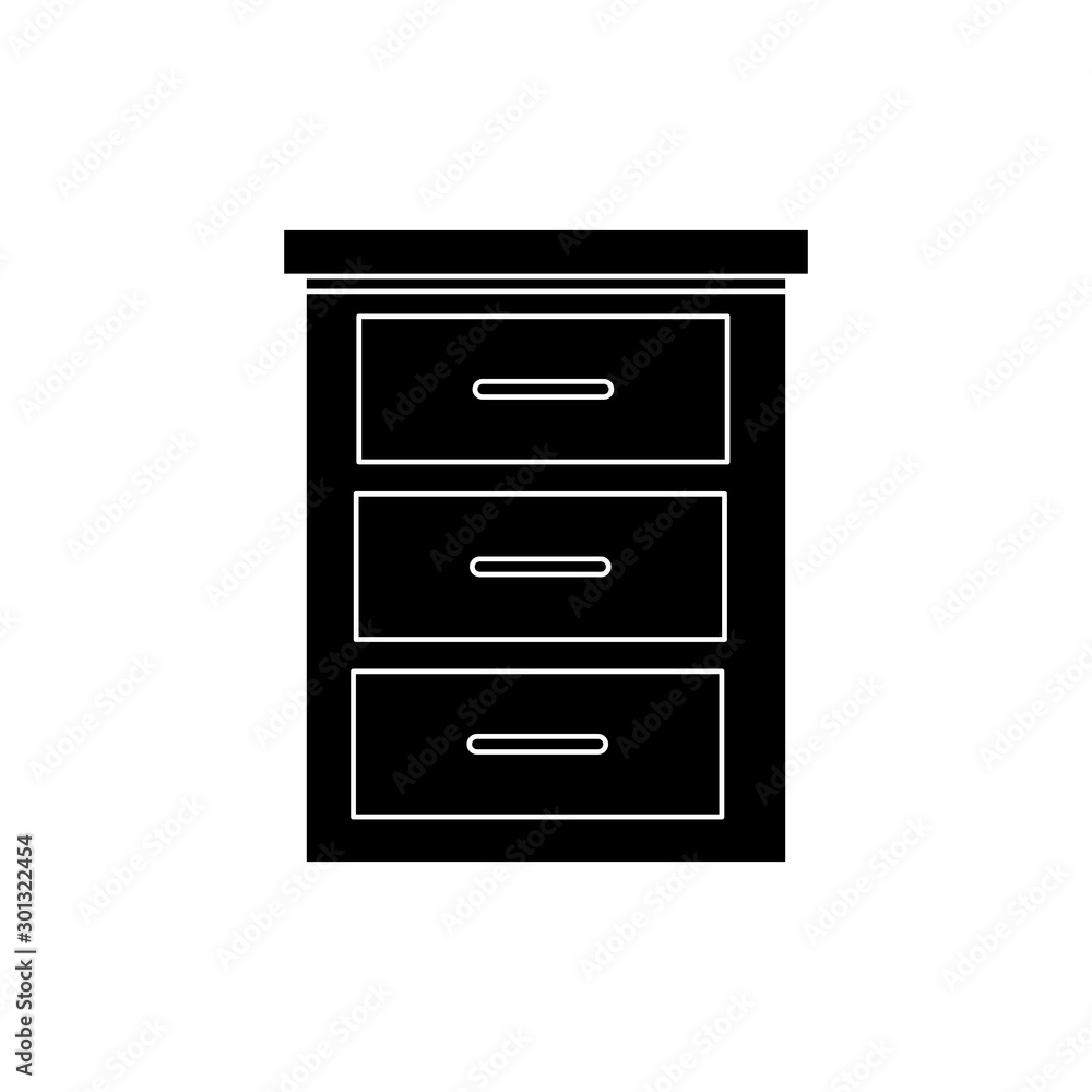 silhouette of wooden drawer furniture isolated icon vector illustration design silhouette of wooden drawer furniture isolated icon vector illustration design