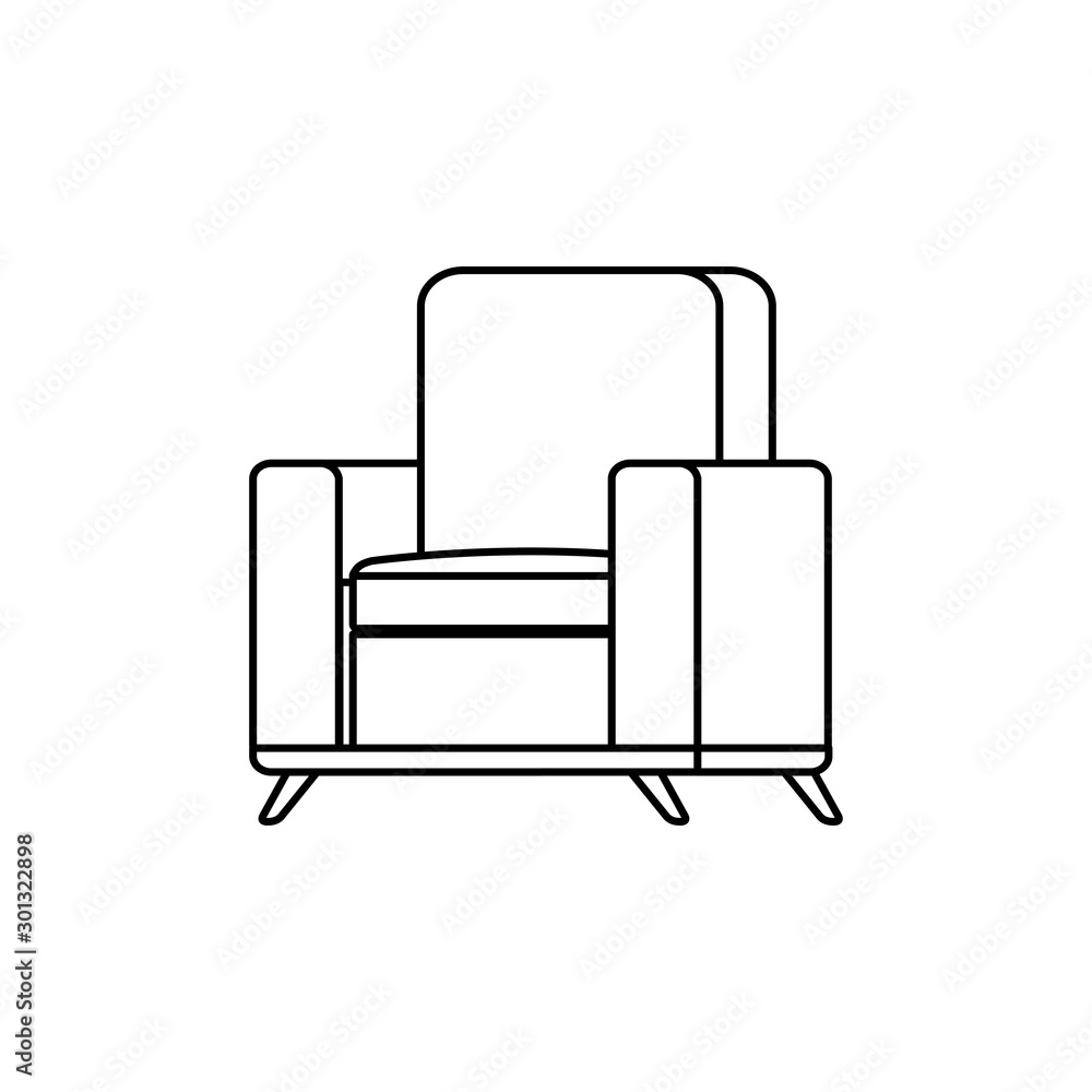 furniture comfortable sofa line style icon vector illustration design furniture comfortable sofa line style icon vector illustration design