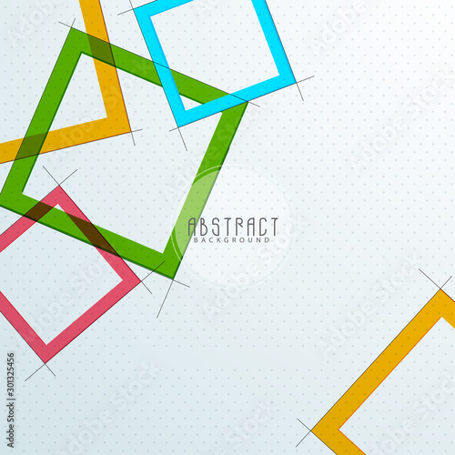 Sqaure shaped Abstract design decorated Background.