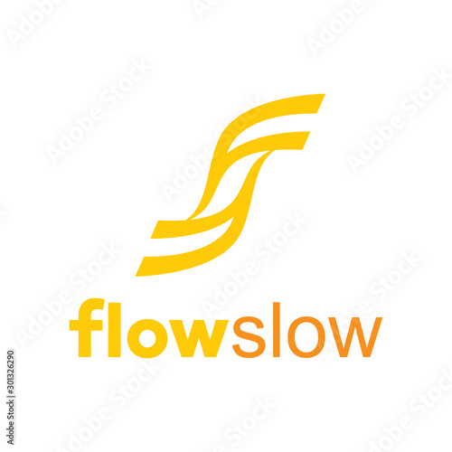 Initial letter fs logo design vector template