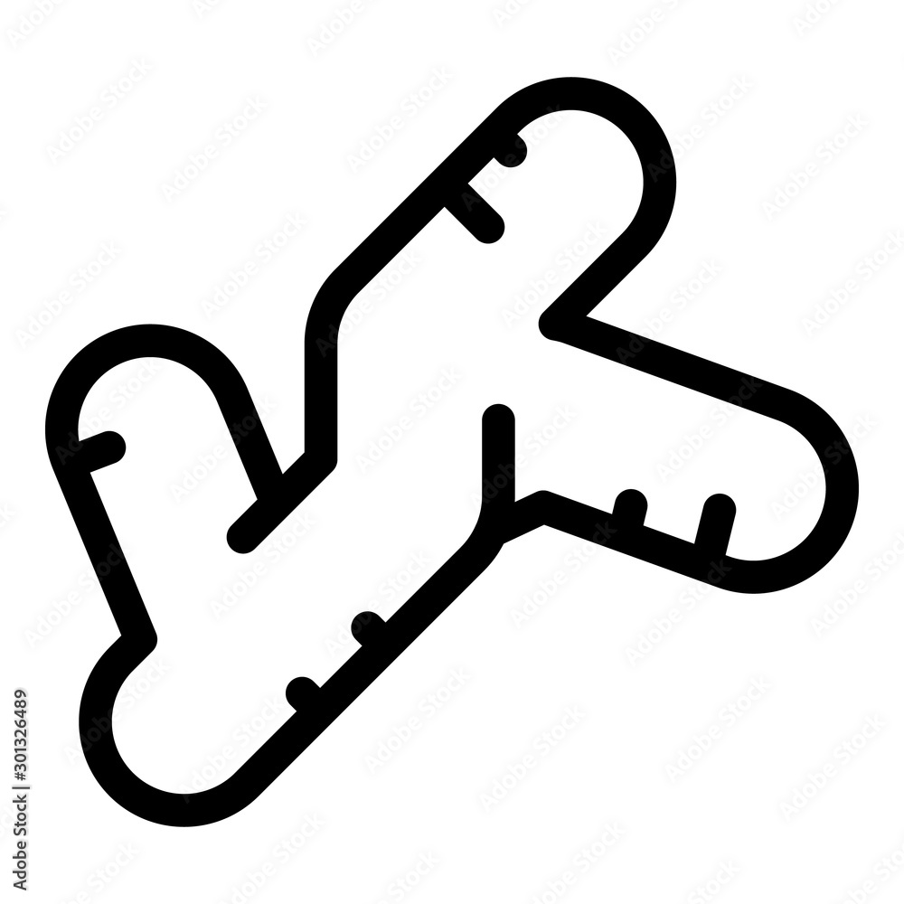 Ginger icon. Outline ginger vector icon for web design isolated on white background