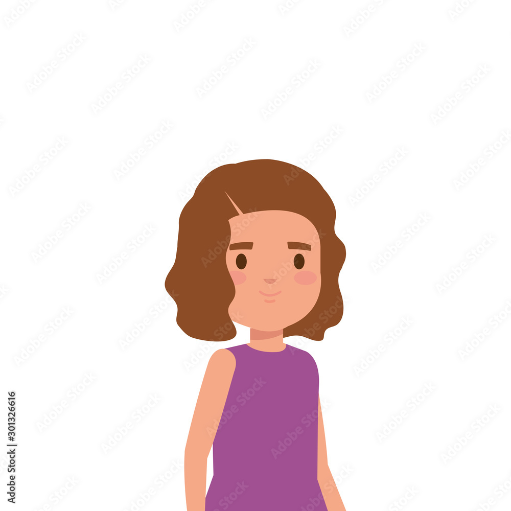 cute little girl avatar character vector illustration design cute little girl avatar character vector illustration design