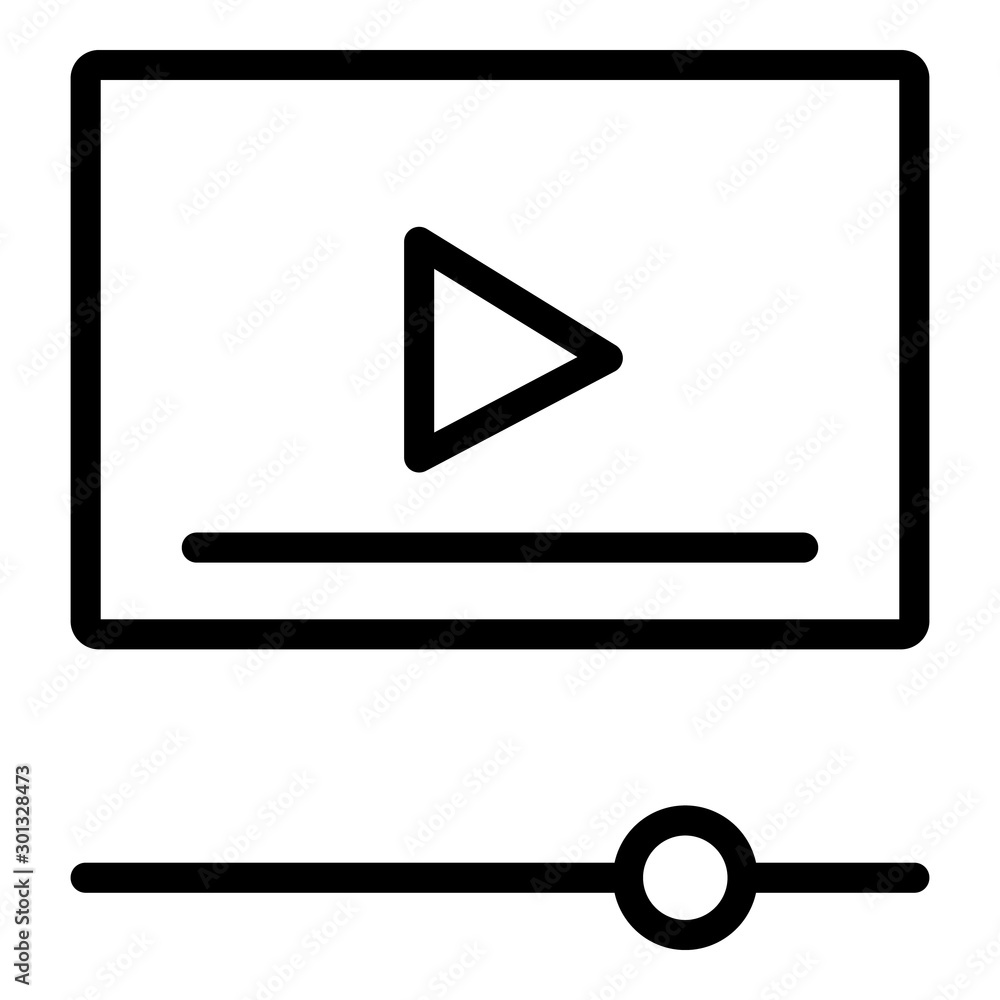 Video maker editor icon. Outline video maker editor vector icon for web design isolated on white background Video maker editor icon. Outline video maker editor vector icon for web design isolated on white background