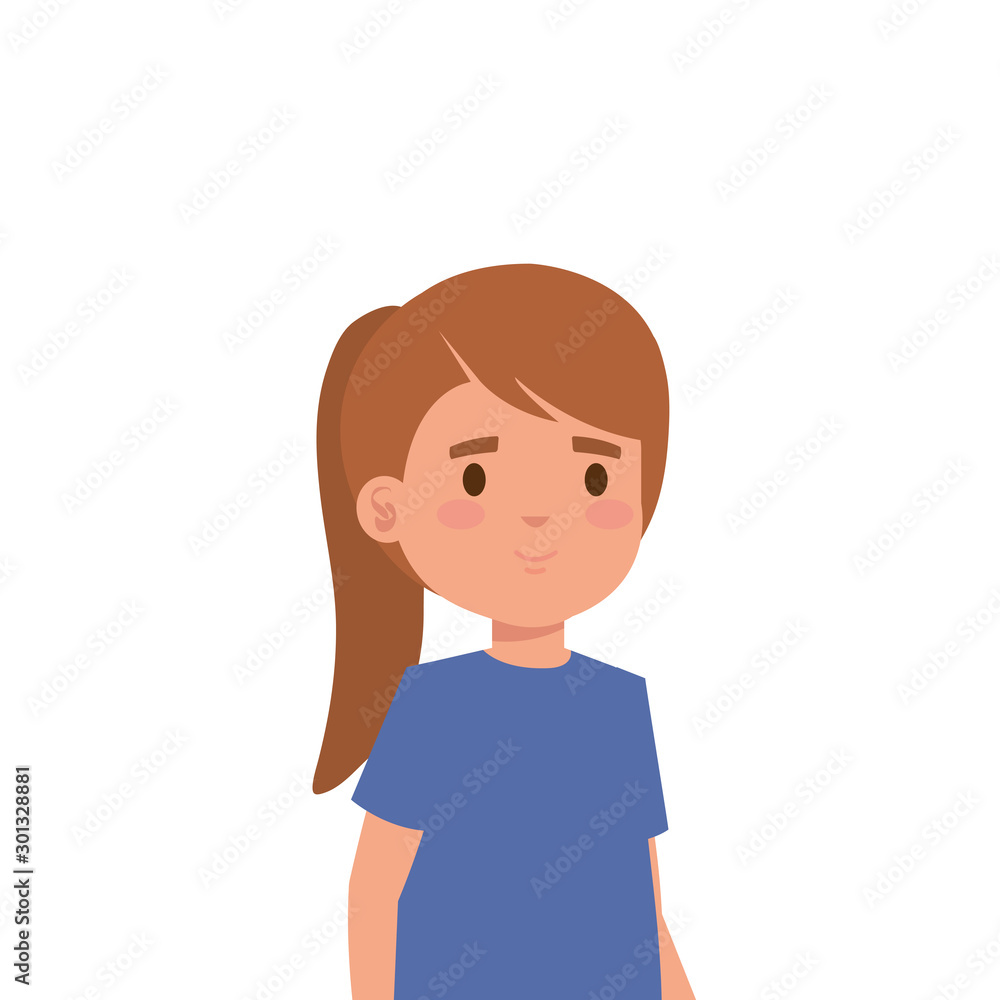 cute little girl avatar character vector illustration design cute little girl avatar character vector illustration design