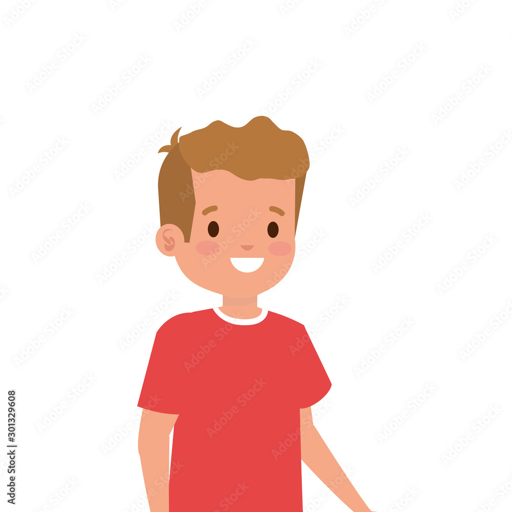 cute little boy avatar character vector illustration design
