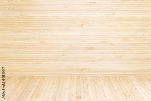 Wood texture background of floor and wall