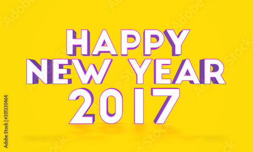 Greeting Card for New Year 2017 celebration.
