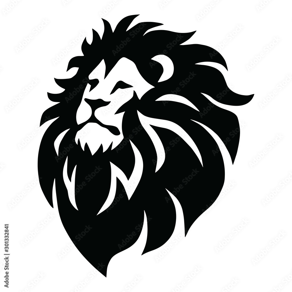 Wild Lion Head Logo Vector Mascot Design Idea Wild Lion Head Logo Vector Mascot Design Idea