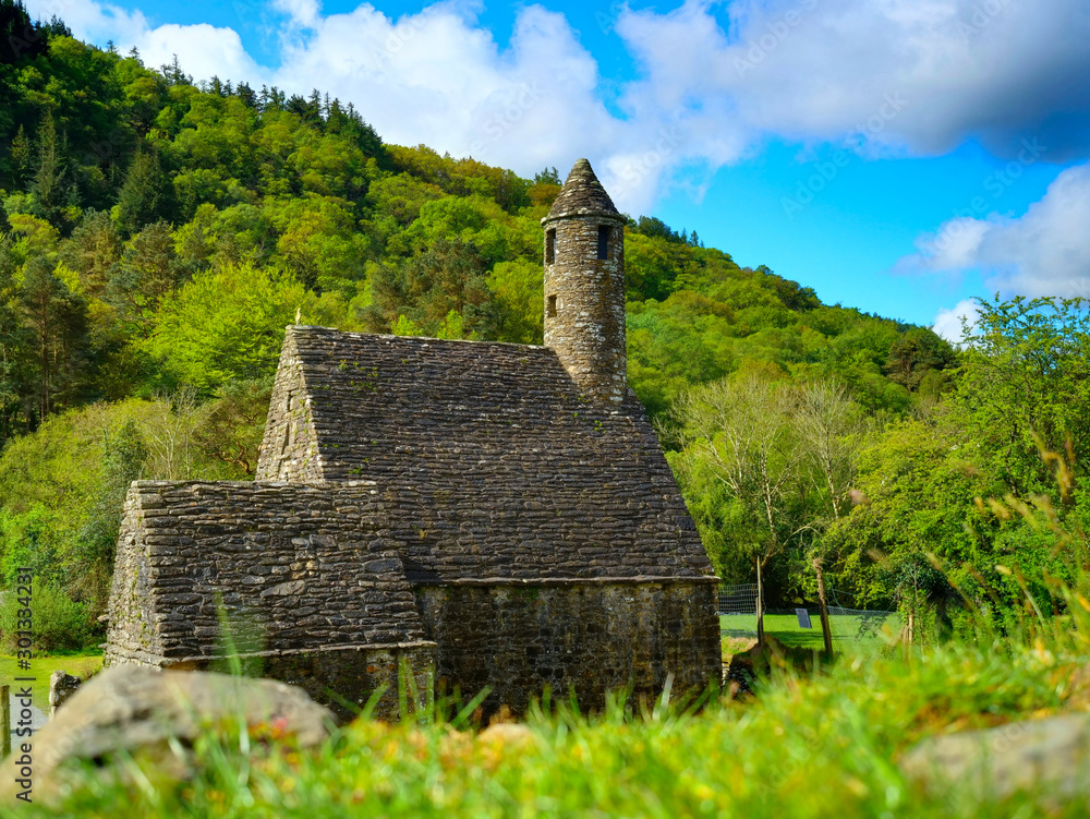 Eglise de St-Kevin, Glendalough, Wicklow, Irlande Eglise de St-Kevin, Glendalough, Wicklow, Irlande