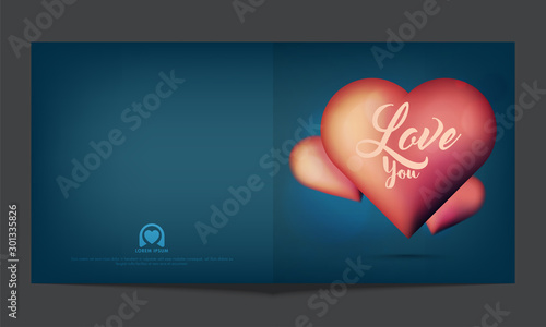 Greeting card for Valentine's Day Celebration.