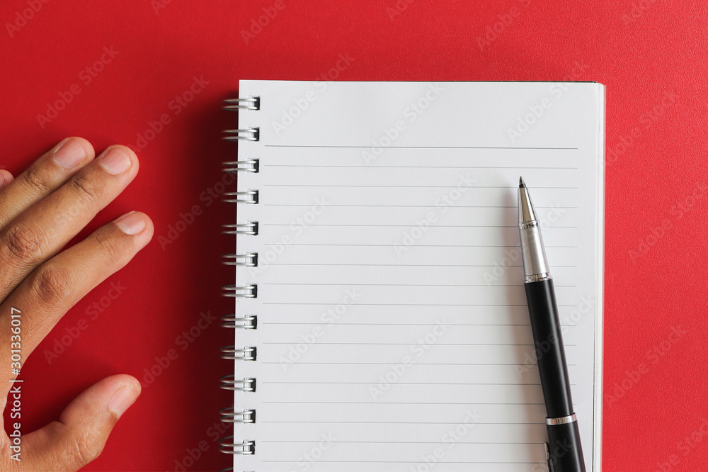 notebook and pen on white background notebook and pen on white background