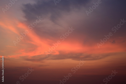 Abstract sunset cloud and colored over sky background. © zilvergolf