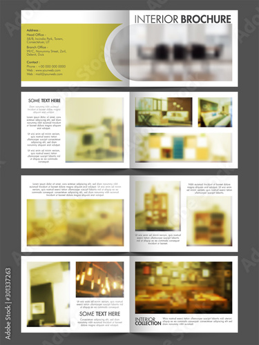 Professional Eight Pages Interior Business Brochure Set.