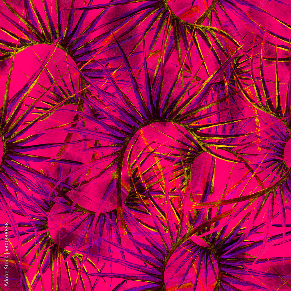 Jungle Summer Seamless Pattern Tropical Exotic Jungle Summer Seamless Pattern Tropical Exotic