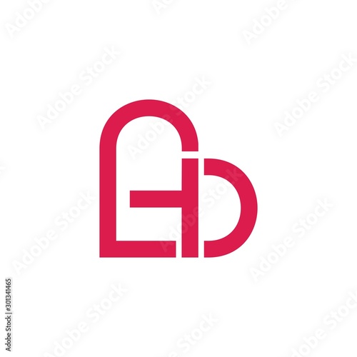 Letter Capital H Loved Creative Modern Icon Logo Design Template Element Vector