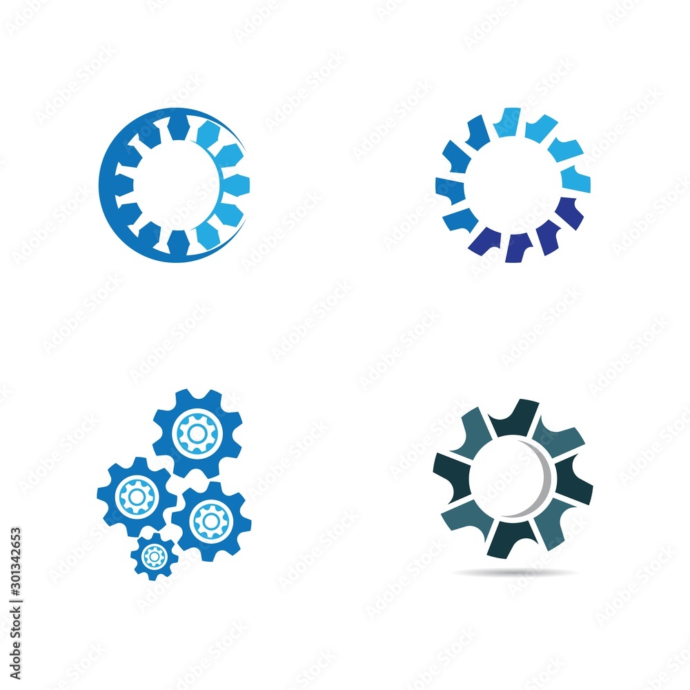 Gear logo template vector icon Gear logo template vector icon