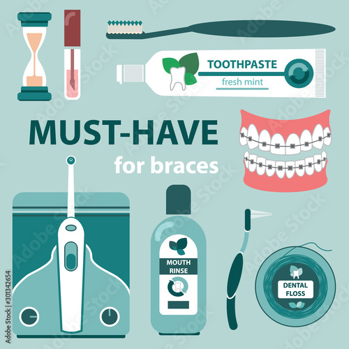 vector illustration. Must have for braces