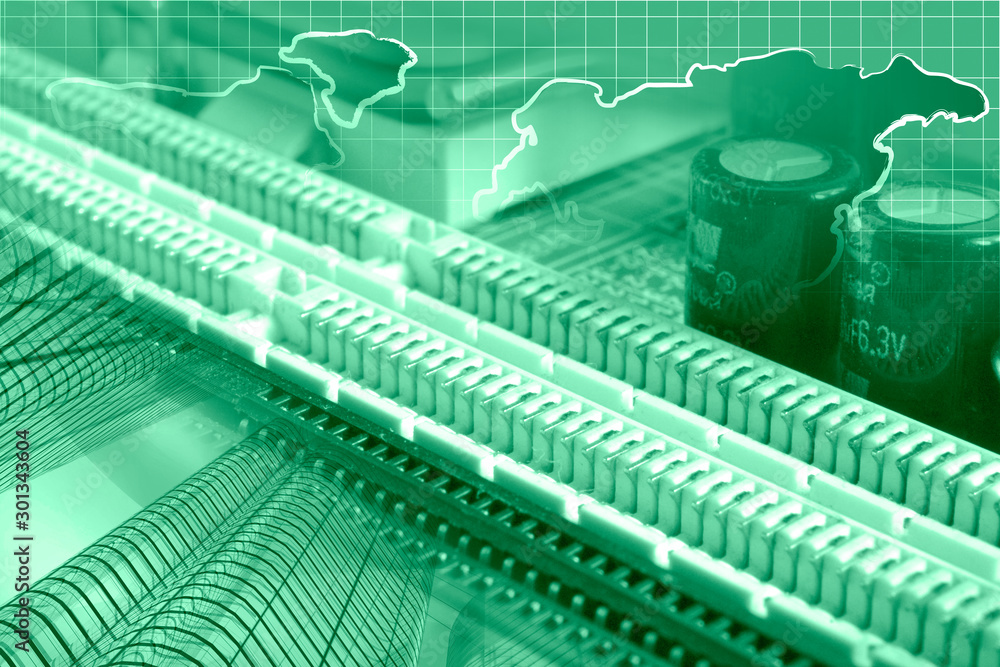 Buildings, electronic device and map Buildings, electronic device and map