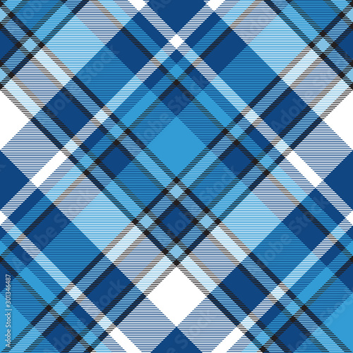 Moredn design blue plaid seamless pattern