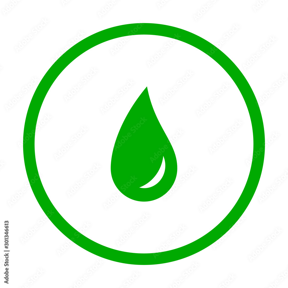 Wassertropfen und Kreis Wassertropfen und Kreis