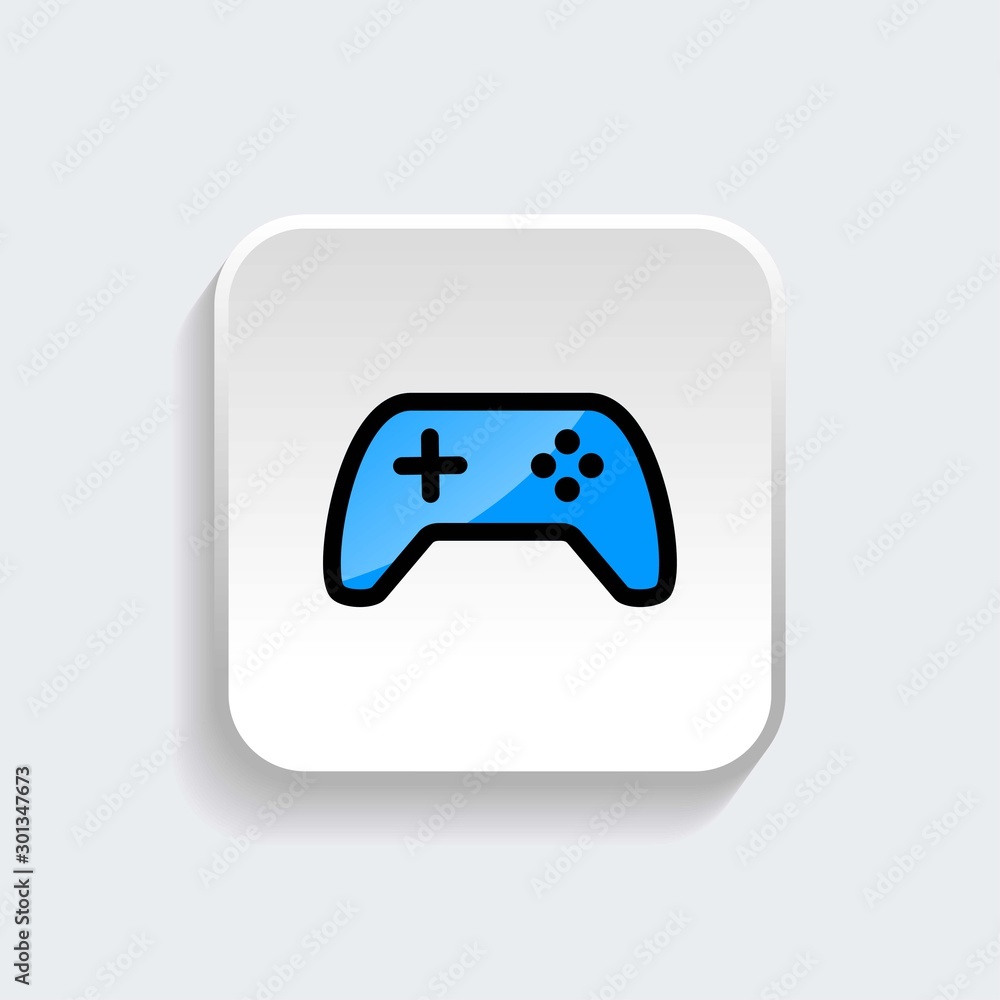 Game controller icon games symbol with modern flat style icon for web site design, logo, app, UI isolated on white background. Vector illustration Game controller icon games symbol with modern flat style icon for web site design, logo, app, UI isolated on white background. Vector illustration