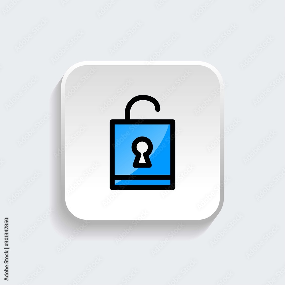 Open padlock icon symbol with modern flat style icon for web site design, logo, app, UI isolated on white background. Vector illustration Open padlock icon symbol with modern flat style icon for web site design, logo, app, UI isolated on white background. Vector illustration