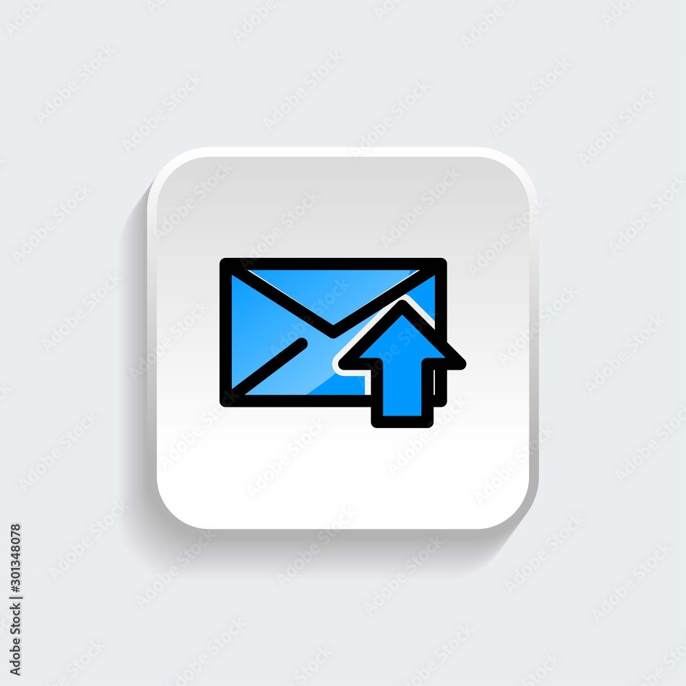Mail icon symbol with modern flat style icon for web site design, logo, app, UI isolated on white background. Vector illustration Mail icon symbol with modern flat style icon for web site design, logo, app, UI isolated on white background. Vector illustration