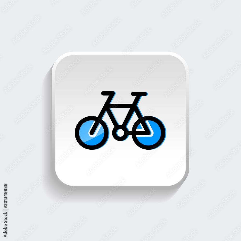 Bicycle icon symbol with modern flat style icon for web site design, logo, app, UI isolated on white background. Vector illustration Bicycle icon symbol with modern flat style icon for web site design, logo, app, UI isolated on white background. Vector illustration