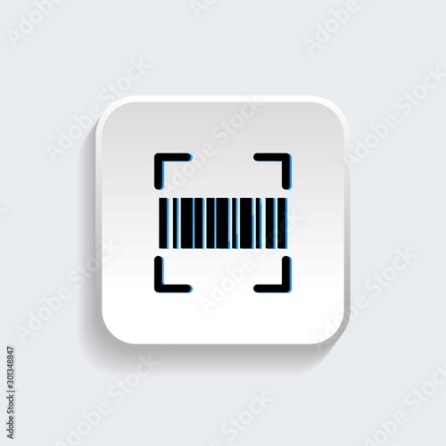 Barcode icon symbol with modern flat style icon for web site design, logo, app, UI isolated on white background. Vector illustration