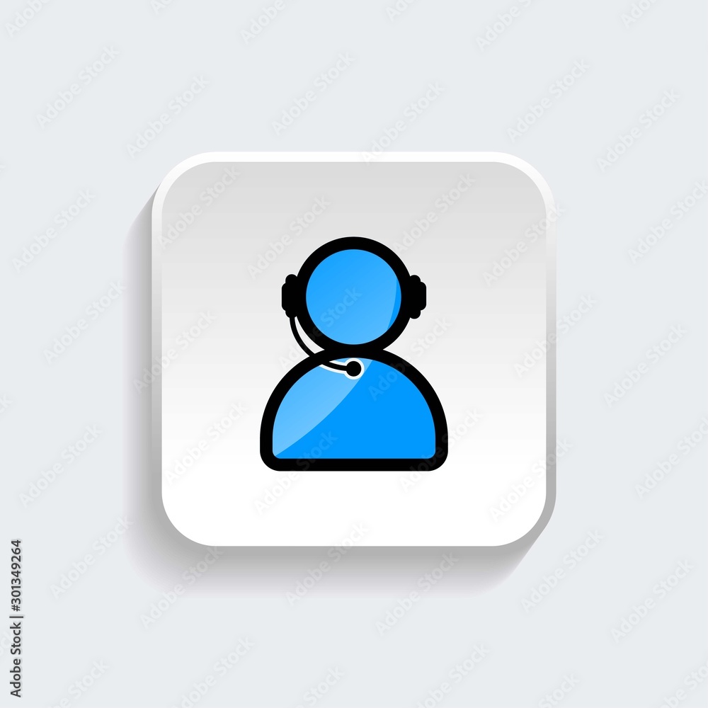 customer service icon symbol with modern flat style icon for web site design, logo, app, UI isolated on white background. Vector illustration customer service icon symbol with modern flat style icon for web site design, logo, app, UI isolated on white background. Vector illustration