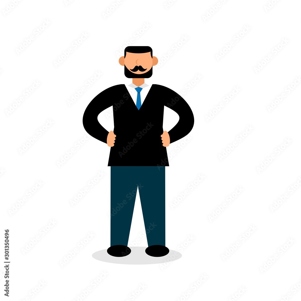 a successful boss Flat Cartoon vector Illustration a successful boss Flat Cartoon vector Illustration
