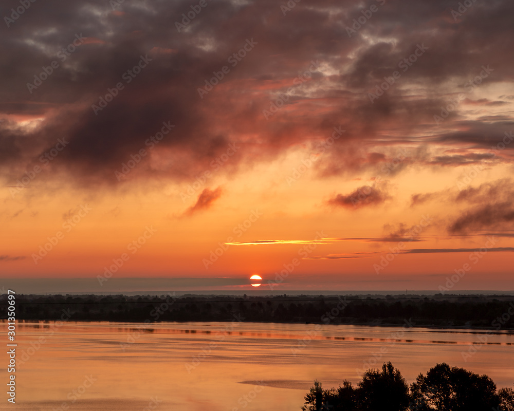 beautiful colorful sunrise