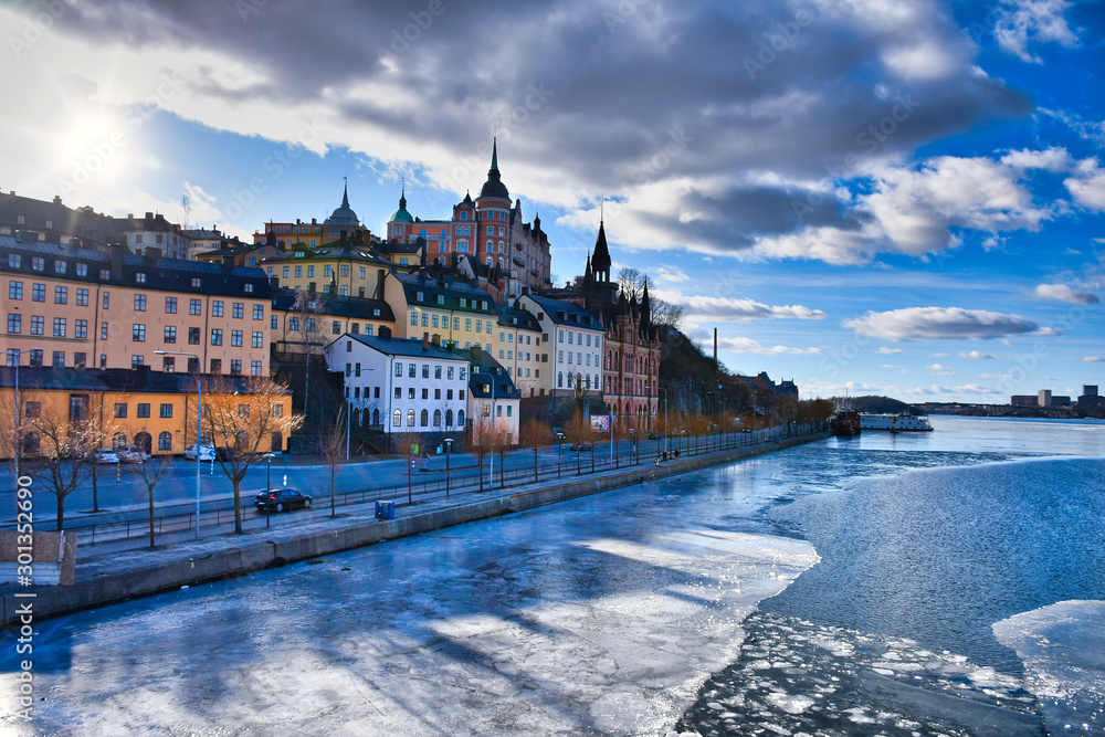 Obraz premium Mariaberget in Stockholm around February 2019.