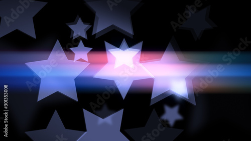 Fototapeta Naklejka Na Ścianę i Meble -  Beautiful bokeh effect in star shaped