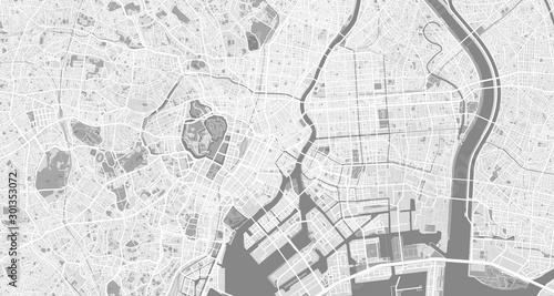 Detailed map of Tokyo, Japan