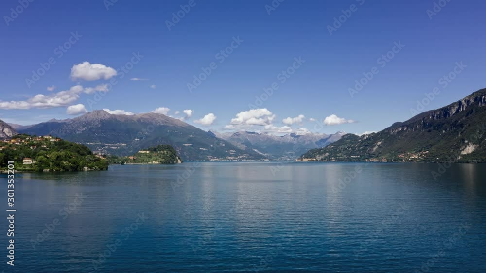 Aerial Time Lapse In Motion Or Hyperlapse General View Of Lake Como, Italy Aerial Time Lapse In Motion Or Hyperlapse General View Of Lake Como, Italy
