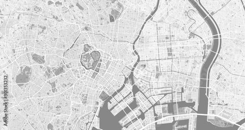 Detailed map of Tokyo, Japan