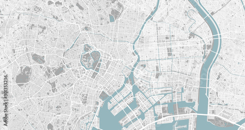 Detailed map of Tokyo, Japan