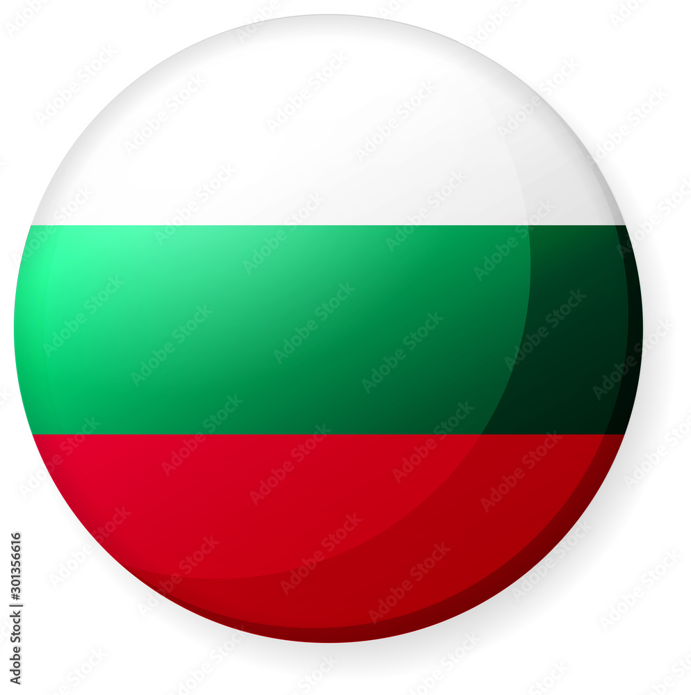 Circular country flag icon illustration ( button badge ) / Bulgaria Circular country flag icon illustration ( button badge ) / Bulgaria