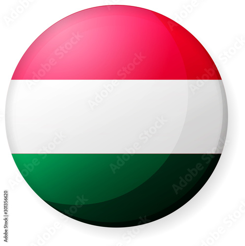 Free Download Circular country flag icon illustration ( button badge ) / Hungary - GFXLoad