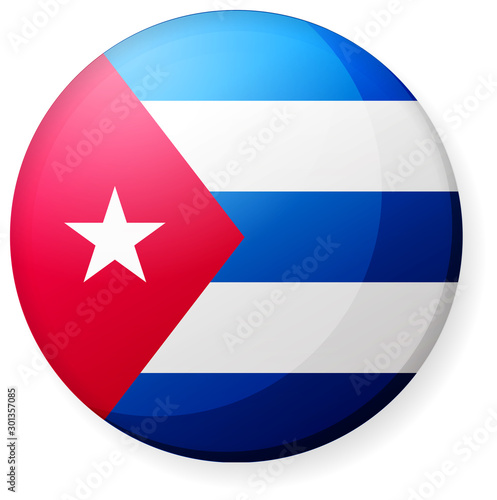 Circular country flag icon illustration ( button badge ) / Cuba Free Download Circular country flag icon illustration ( button badge ) / Cuba - GFXLoad