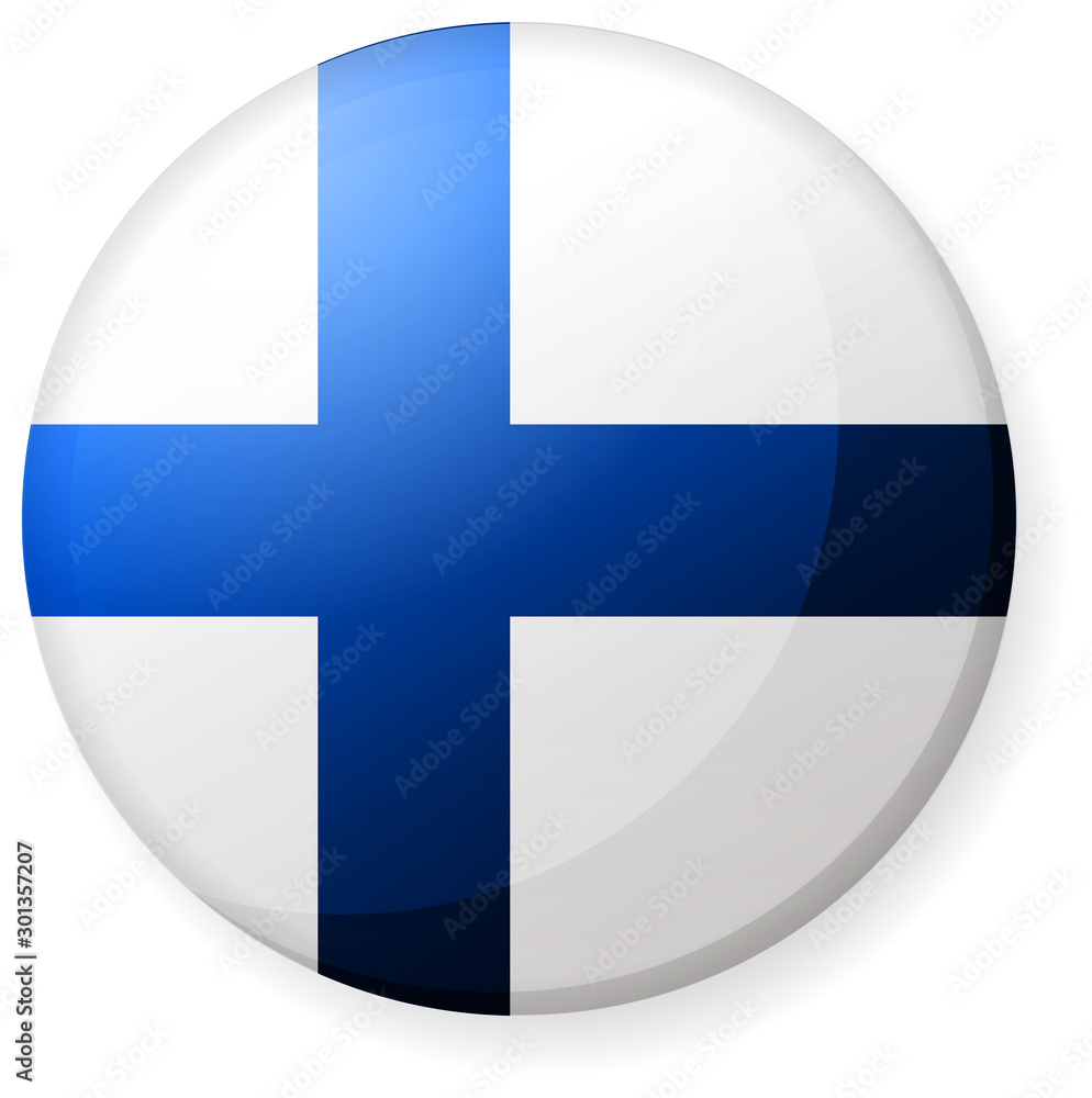 Circular country flag icon illustration ( button badge ) / Finland Circular country flag icon illustration ( button badge ) / Finland