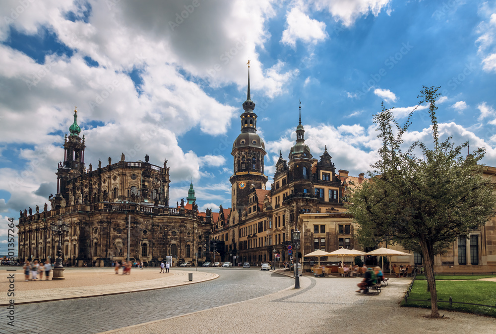  Theater square and Hofkirche  - Dresden, Germany
