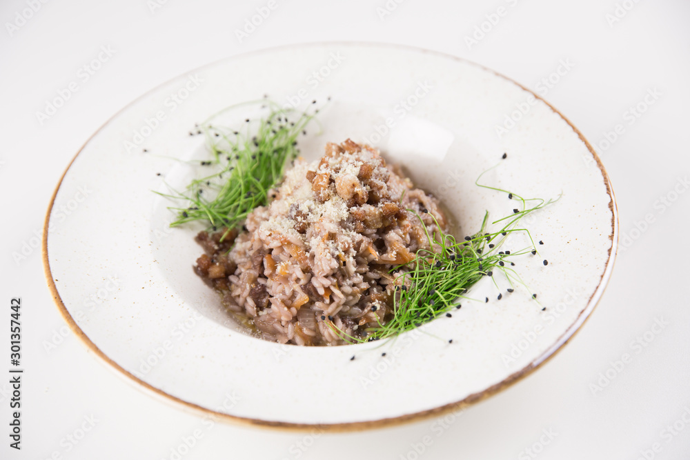 risotto with bacon and spices risotto with bacon and spices