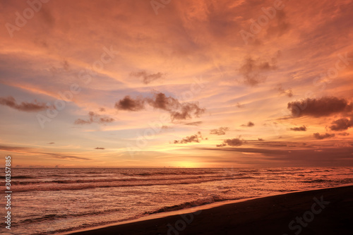 parangtritis beach indonesia late sunset photo