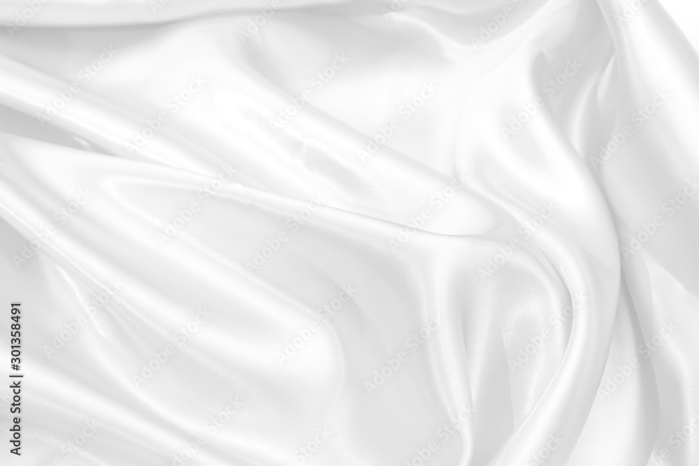 white satin fabric texture soft blur background