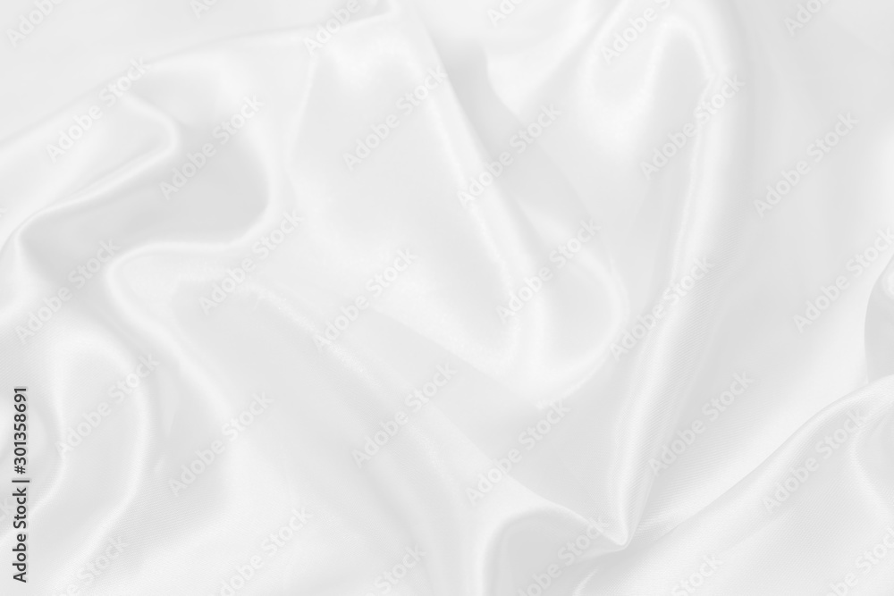 white satin fabric texture soft blur background